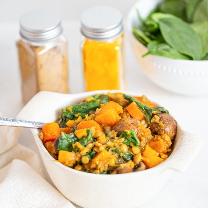 Butternut Squash Lentil Stew - Running on Real Food