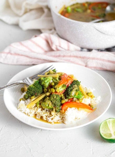 Easy Vegetable Green Curry - Running on Real Food