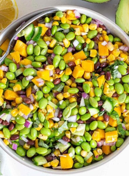 Edamame Mango Salad - High in Protein & Perfect for Summer!