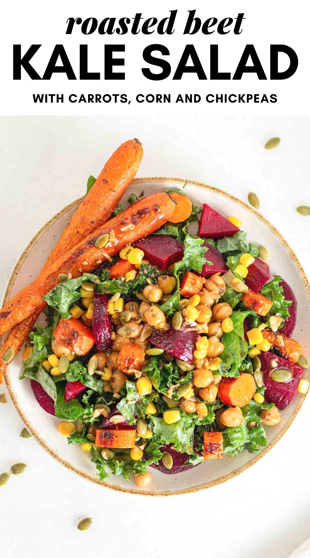 Roasted Beet Salad with Chickpeas - Running on Real Food