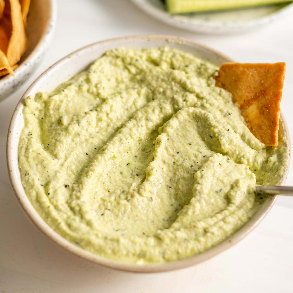 Easy Lemon Garlic Zucchini Dip - Running on Real Food