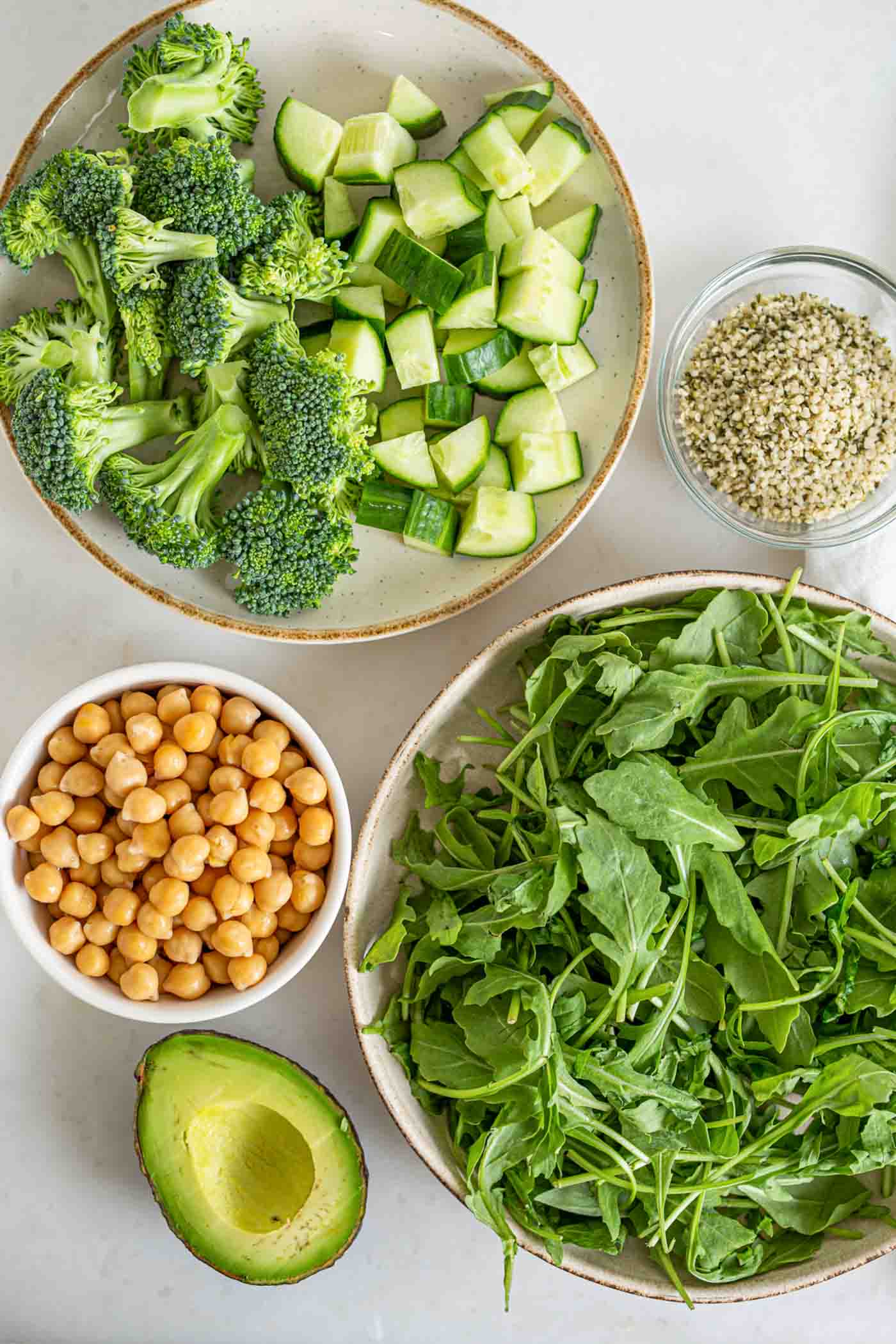 HighProtein Vegan Salad with Tofu, Tempeh, Chickpeas & Avocado