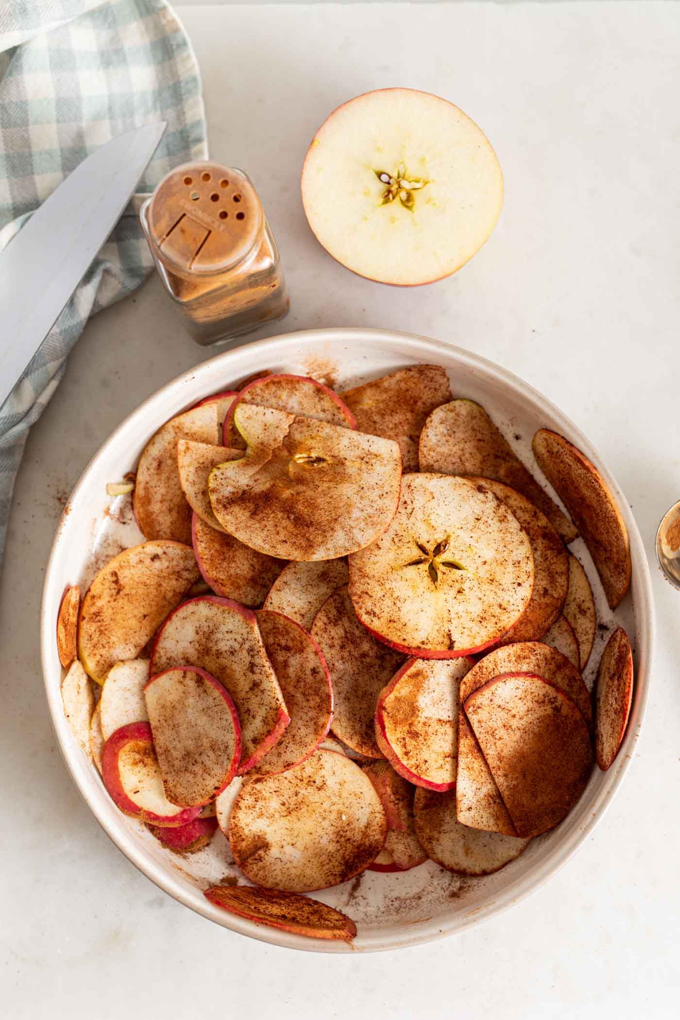 Baked Cinnamon Apple Chips - Running on Real Food