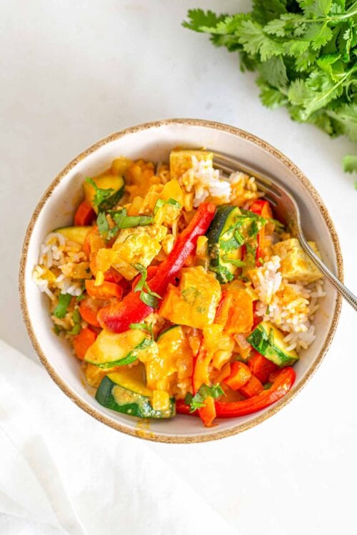 Vegan Panang Curry with Tofu | Running on Real Food