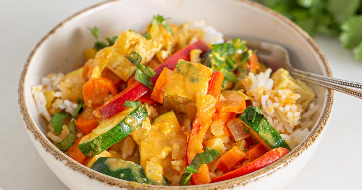 Vegan Panang Curry With Tofu Running On Real Food