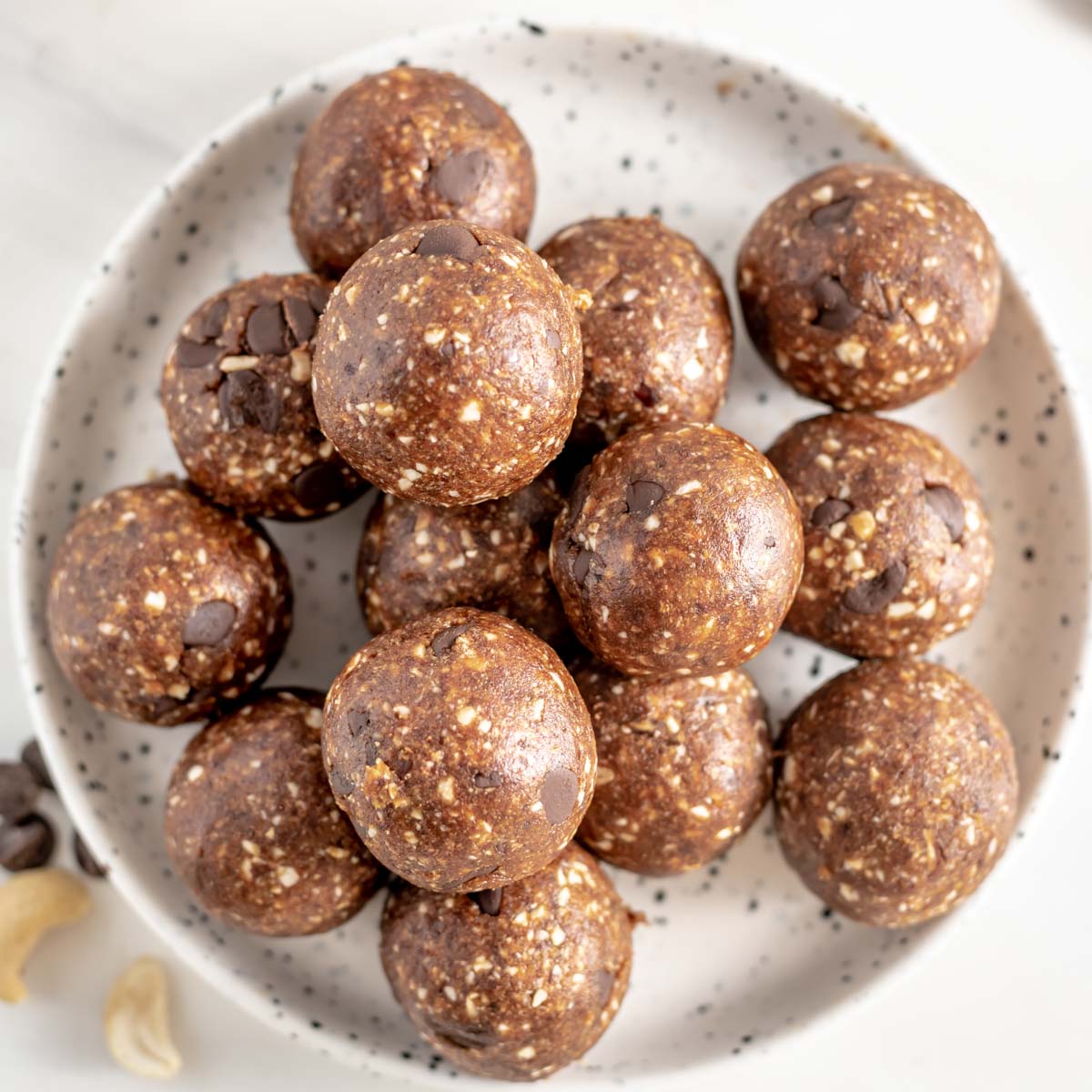 Chocolate Chip Cookie Dough Balls with Maca - Running on Real Food