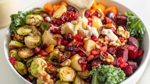 Fall Harvest Salad with Maple Tahini Dressing Fall Harvest Salad with Maple Tahini Dressing
