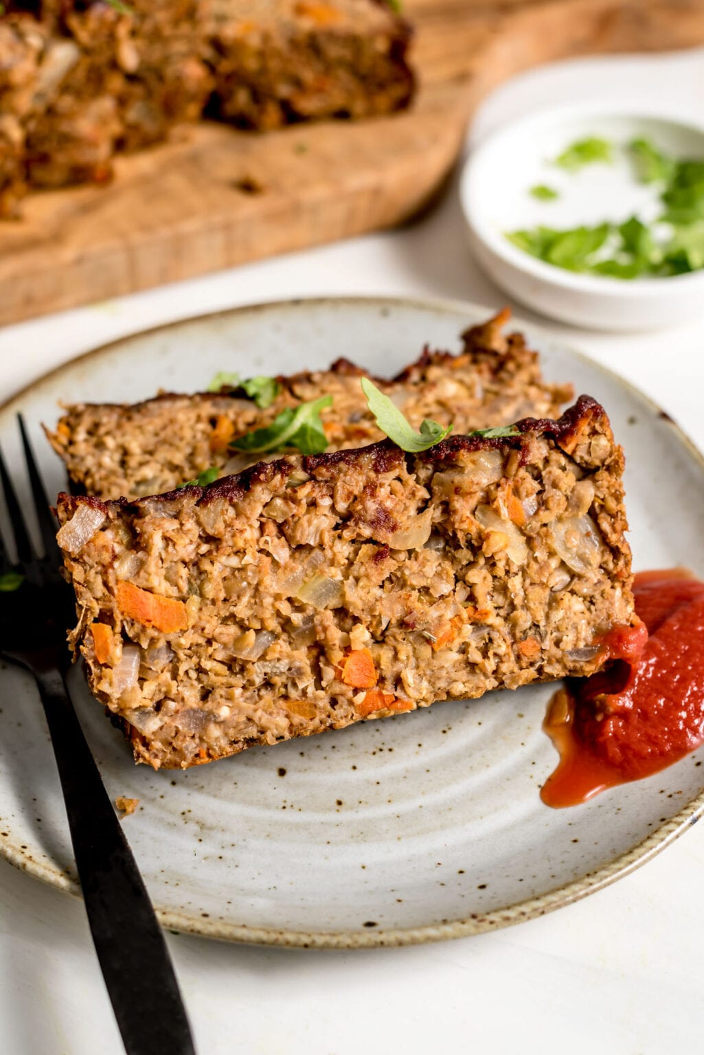 Vegan Chickpea Meatloaf - Running on Real Food