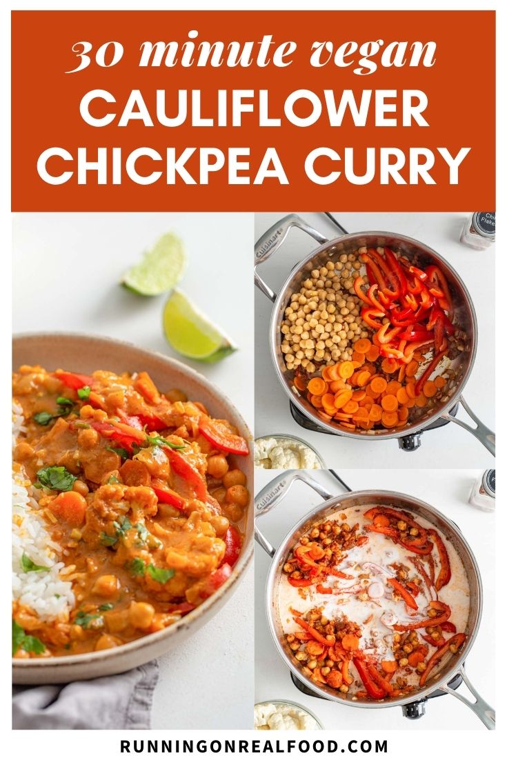 Cauliflower Chickpea Curry - Running on Real Food