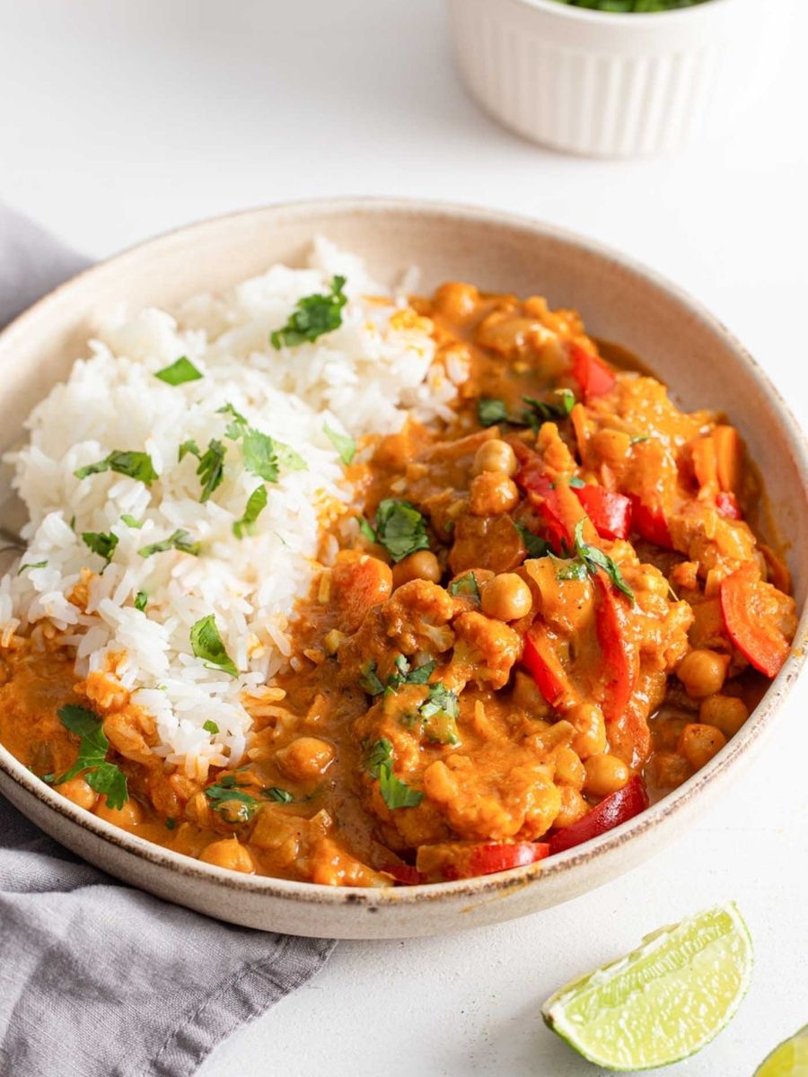Cauliflower Chickpea Curry - Running on Real Food