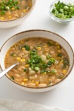 Vegan White Bean Chili Recipe - Running on Real Food