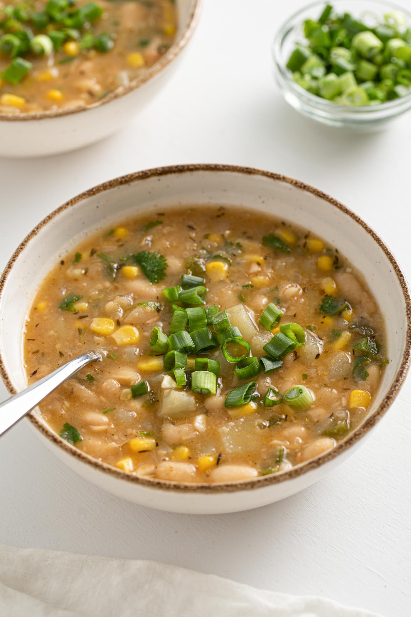 Vegan White Bean Chili - Running on Real Food