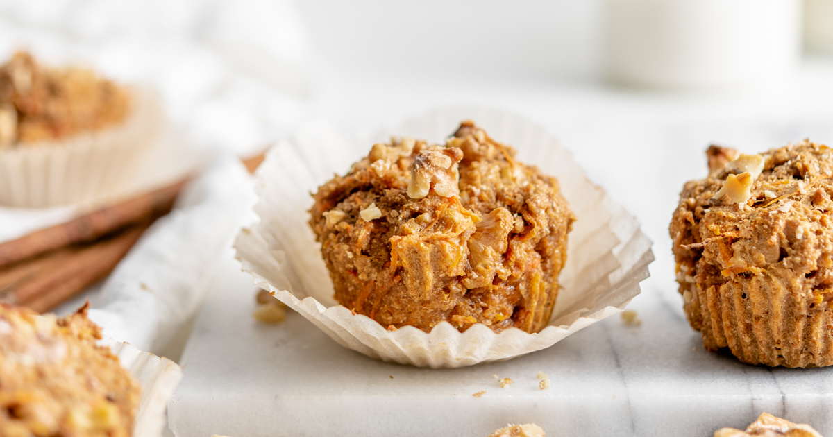 Vegan Carrot Muffins - Running on Real Food