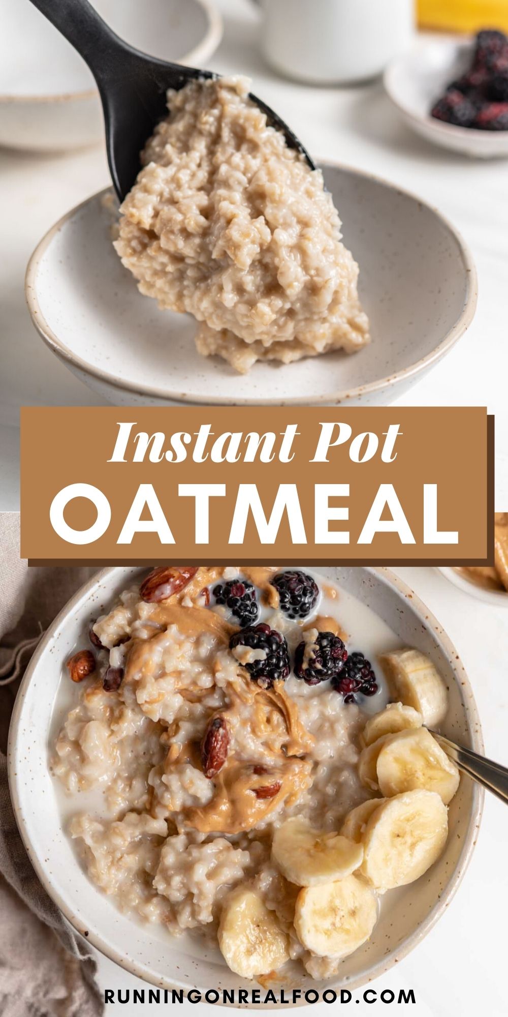 Instant Pot Rolled Oats - Running on Real Food