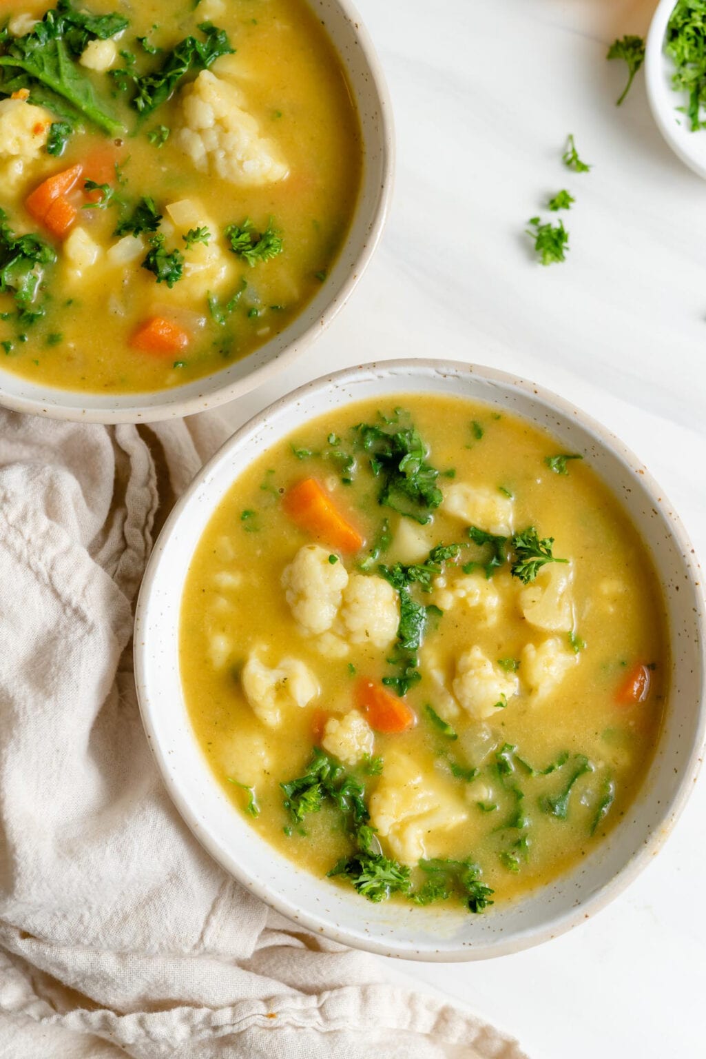 Kale and Cauliflower Soup - Running on Real Food