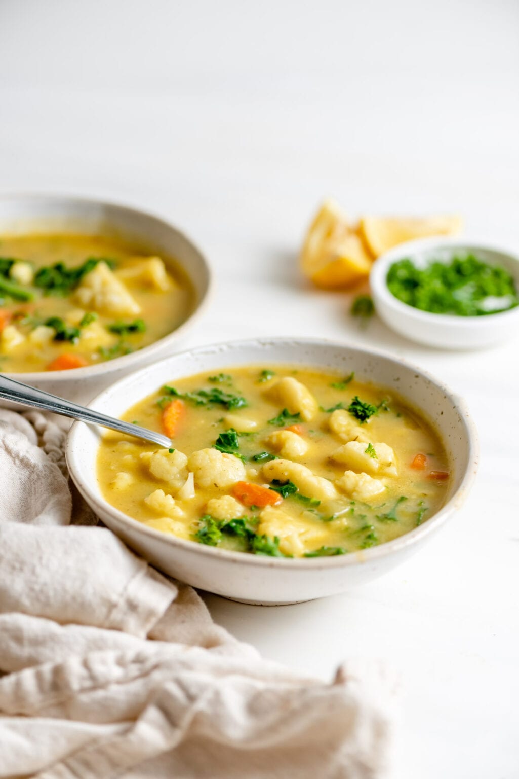 Kale and Cauliflower Soup - Running on Real Food