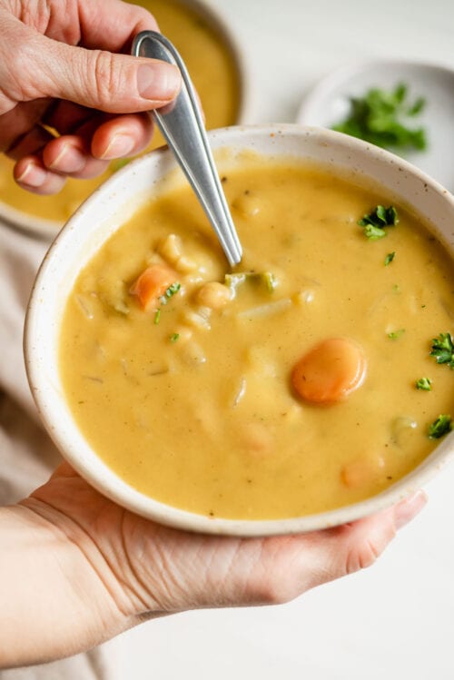 Vegan Chickpea Vegetable Chowder - Running on Real Food