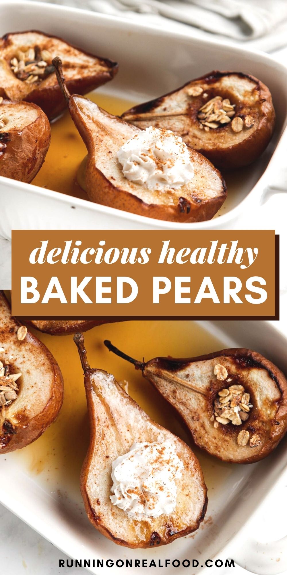 Healthy Baked Pears With Cinnamon Running On Real Food