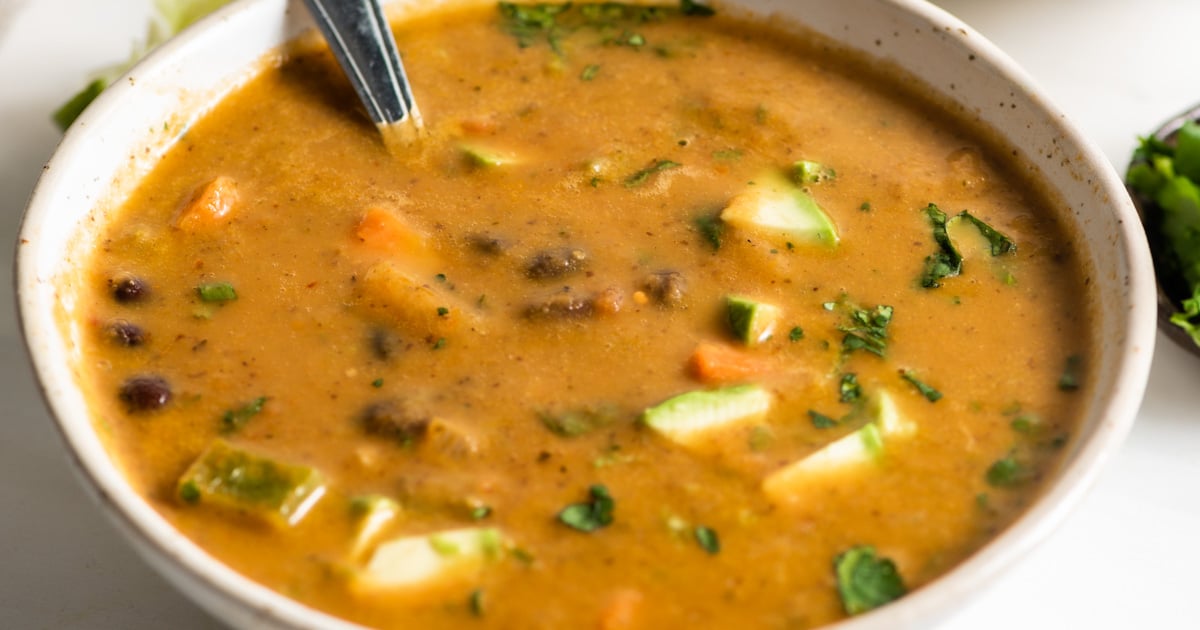 Best Vegan Black Bean Soup Recipe - Running on Real Food