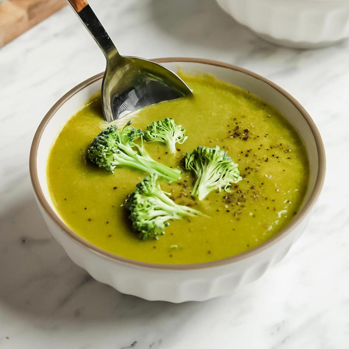 Easy Vegan Cream of Broccoli Soup - Running on Real Food