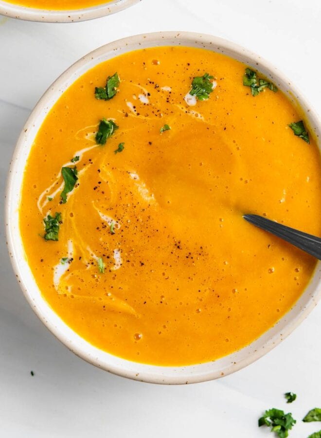 Slow Cooker Butternut Squash Soup - Running on Real Food