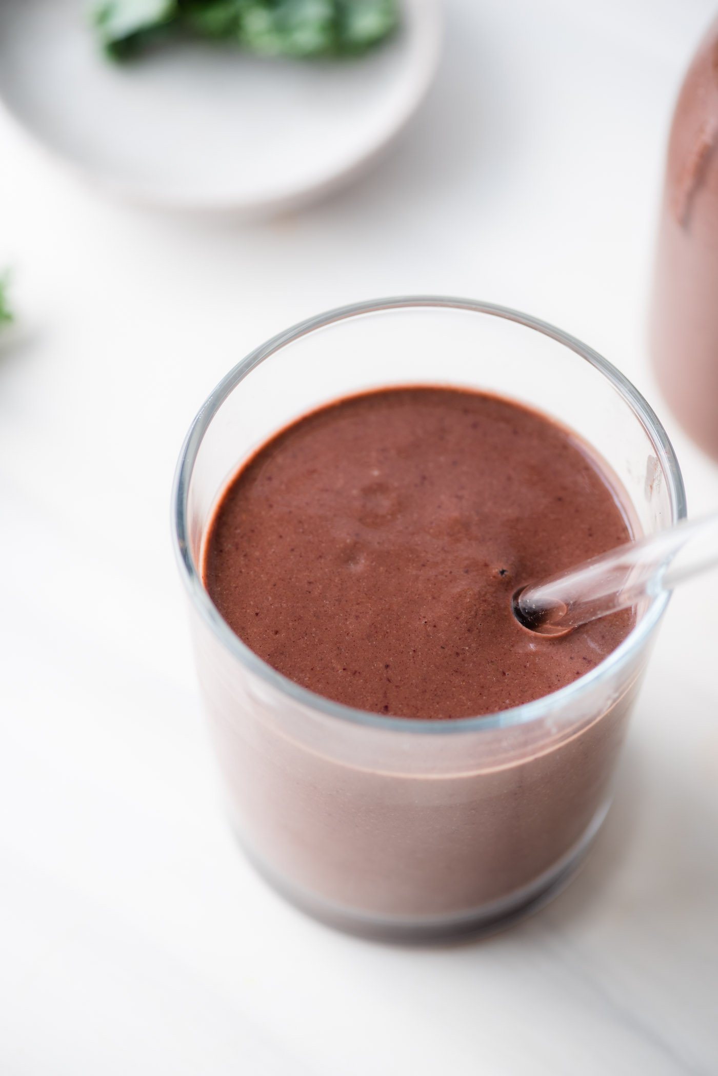 Creamy Chocolate Cherry Smoothie - Running on Real Food