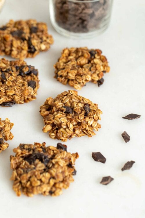 Flourless Peanut Butter Banana Oatmeal Cookies (vegan)