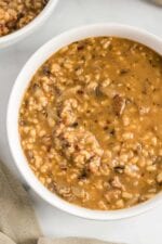 Vegan Mushroom Wild Rice Soup - Running on Real Food