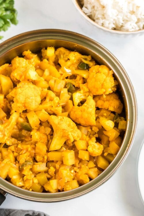 Cauliflower And Potato Curry Recipe (Aloo Gobi) - Running On Real Food