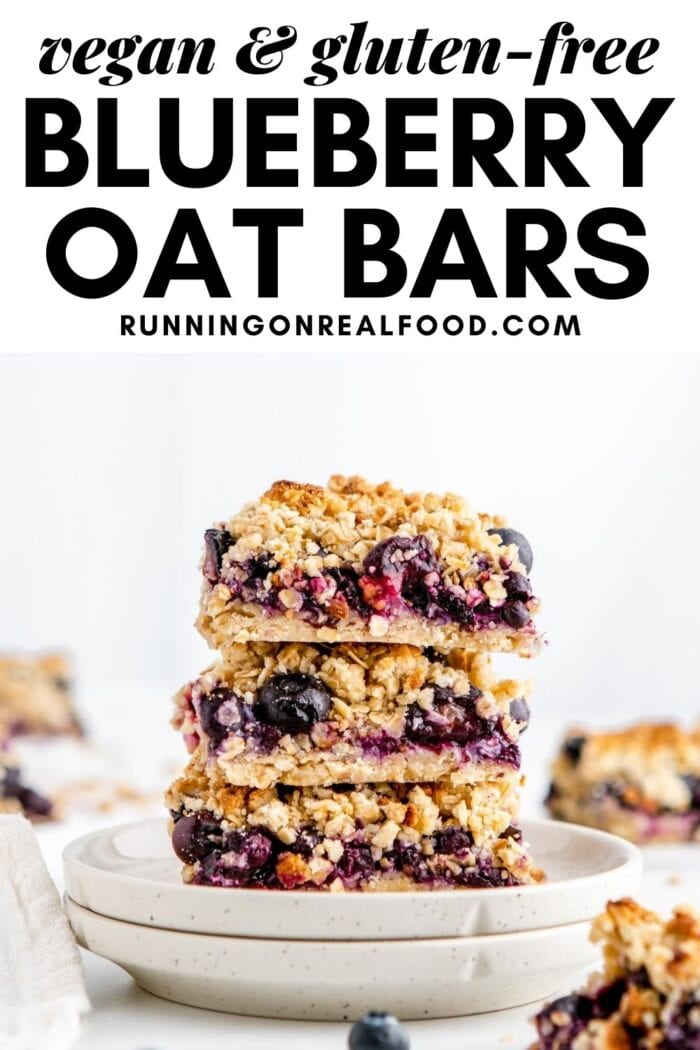 Pinterest graphic for blueberry crumble bars.