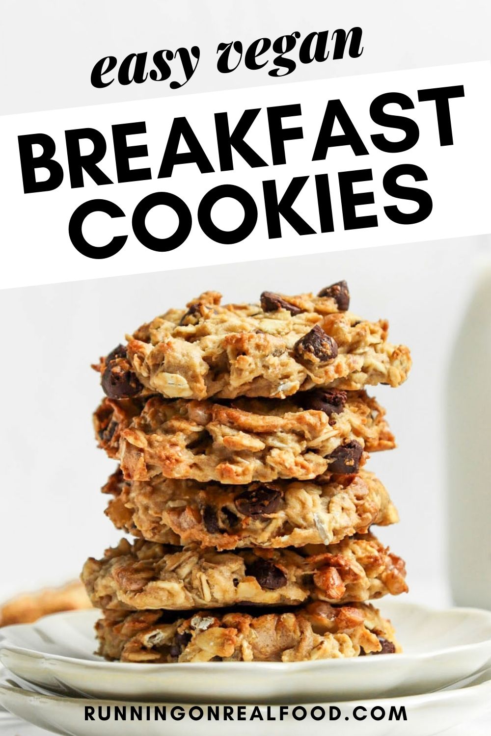 Vegan Oatmeal Breakfast Cookies - Running on Real Food