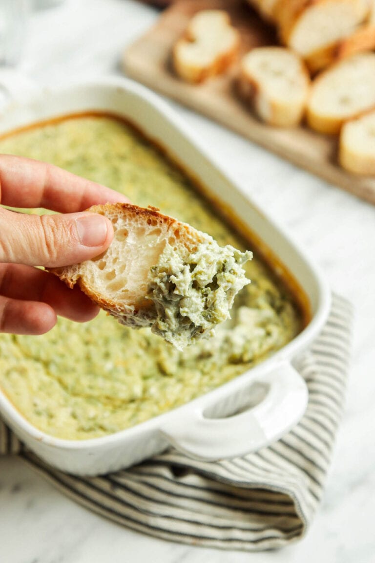 Easy Vegan Spinach Artichoke Dip Running On Real Food