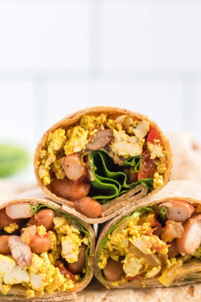 Healthy Vegan Breakfast Burritos - Running on Real Food