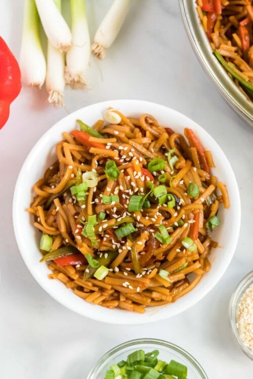 Vegan Vegetable Lo Mein - Running on Real Food