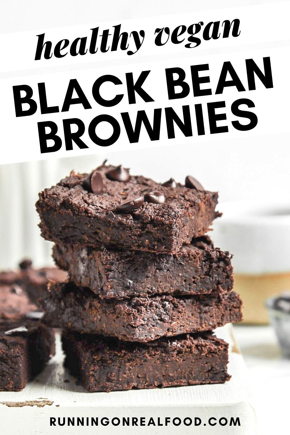 Vegan Black Bean Brownies - Running On Real Food