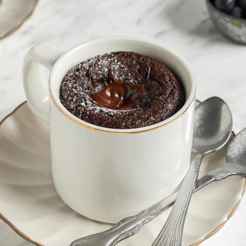 Vegan Chocolate Mug Cake - Running on Real Food