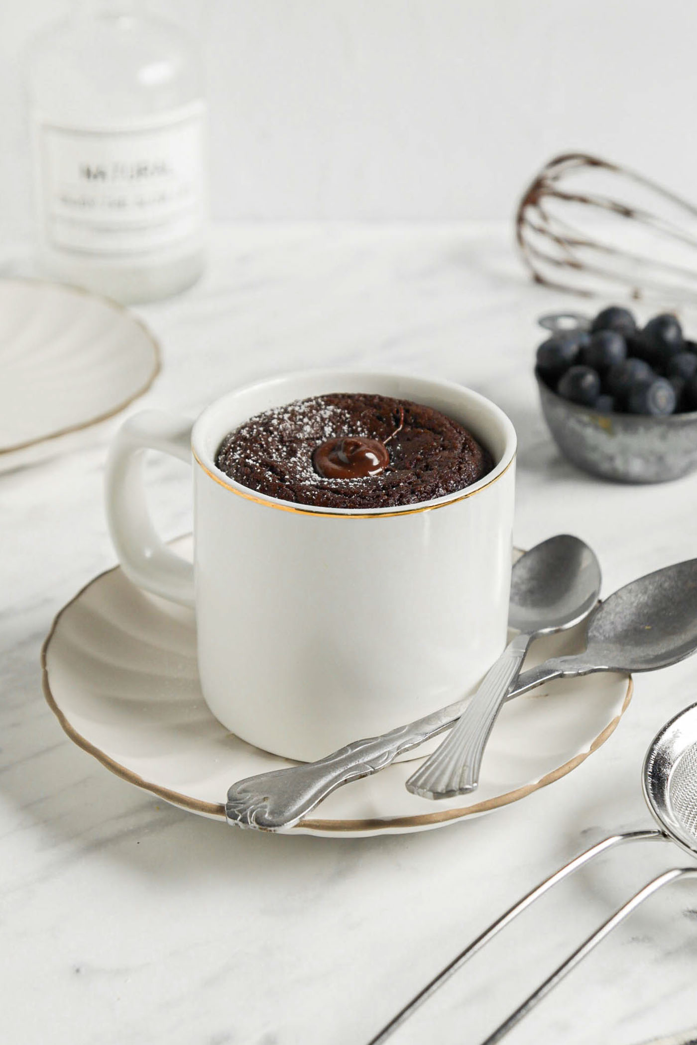 Vegan Chocolate Mug Cake - Running on Real Food