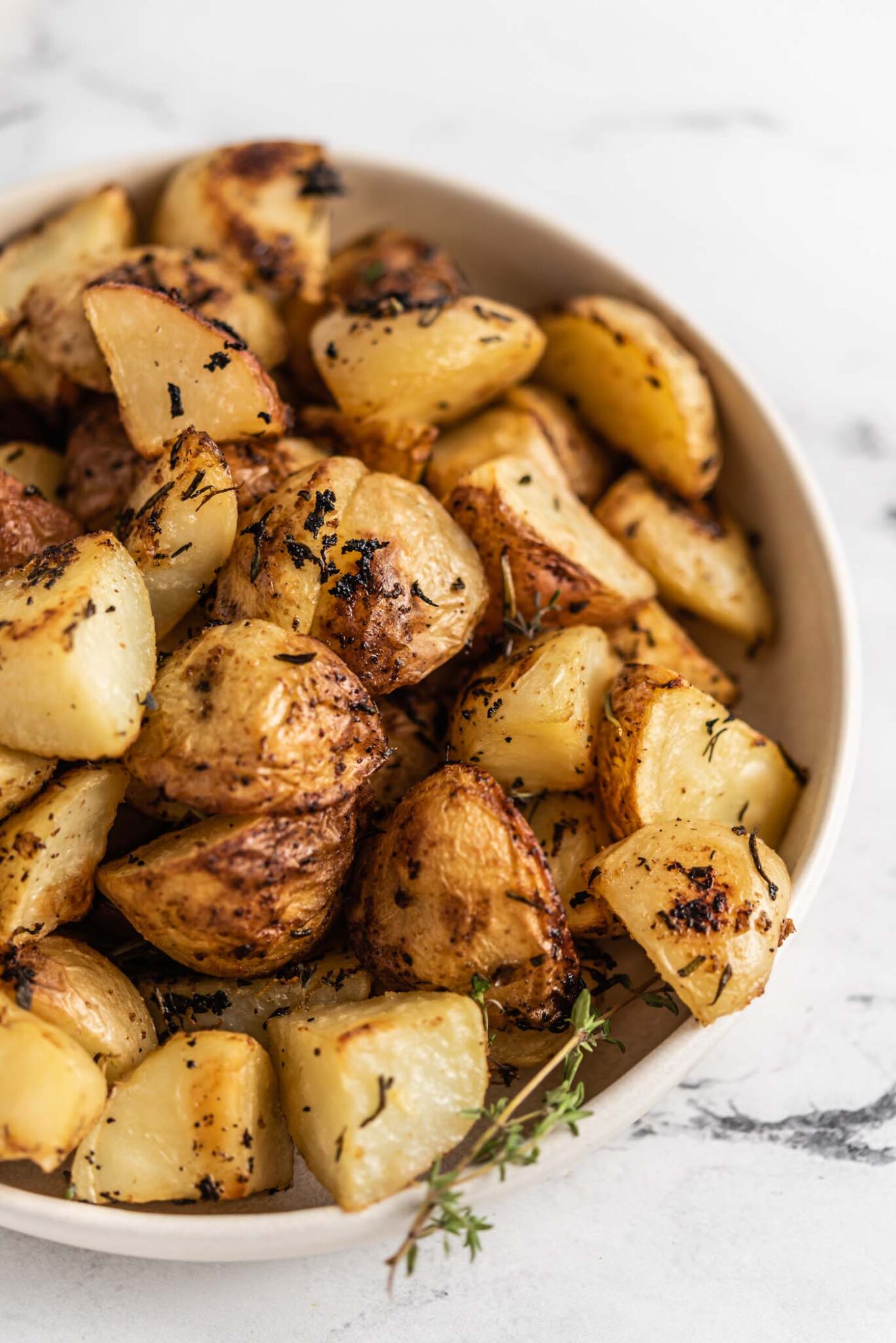 Rosemary Lemon Roasted Potatoes - Running on Real Food