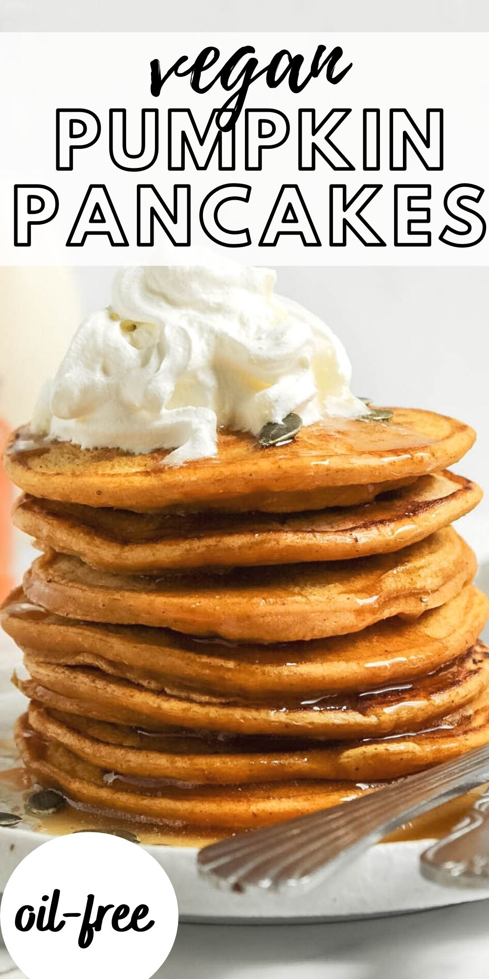 Vegan Pumpkin Pancakes - Running on Real Food