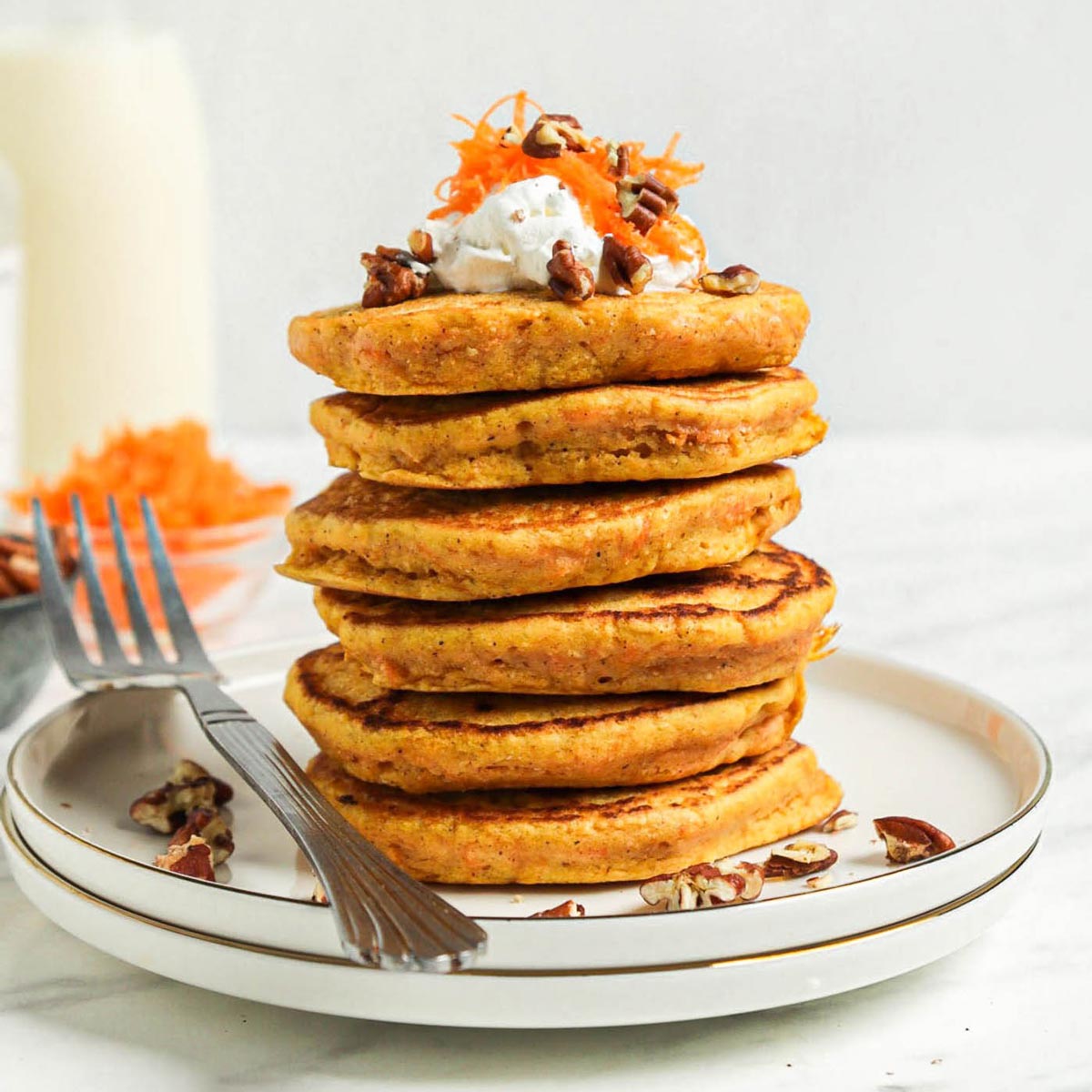 Vegan Carrot Cake Pancakes
