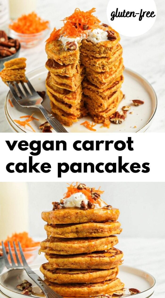 carrot cake pancakes pin