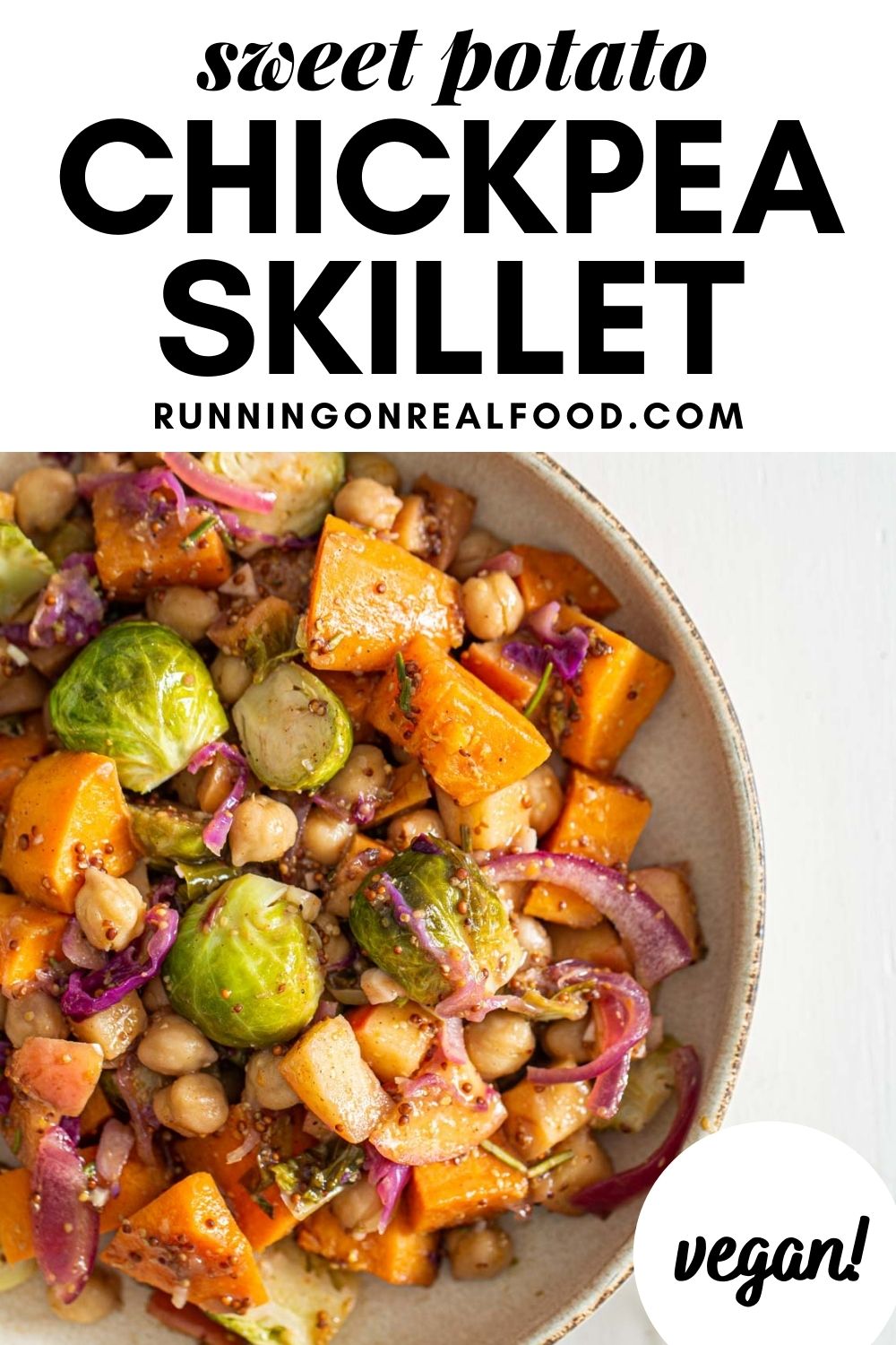 Sweet Potato Chickpea Skillet - Running on Real Food