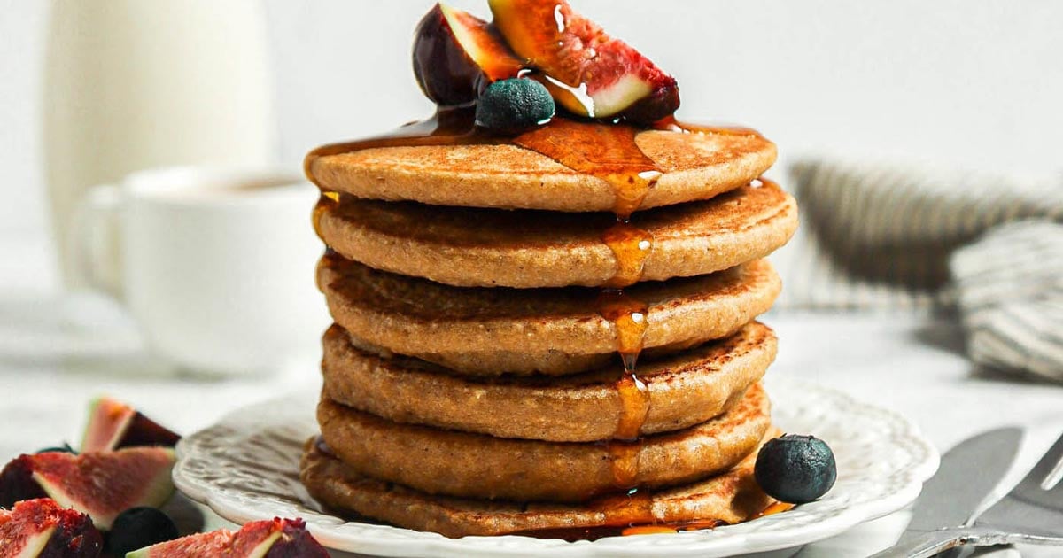 Vegan Oat Flour Pancakes Without Banana 