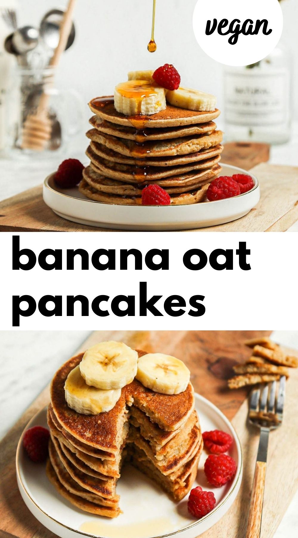 Vegan Oat Banana Pancakes (Gluten-Free) - Running on Real Food