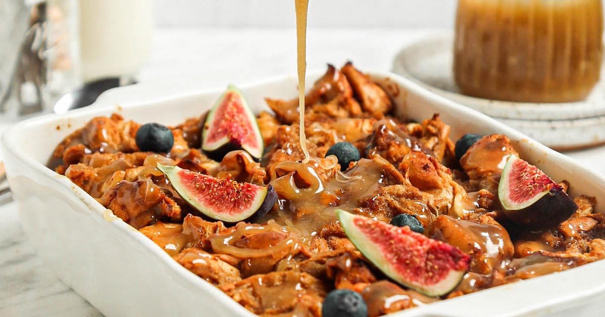Vegan French Toast Casserole - Running on Real Food