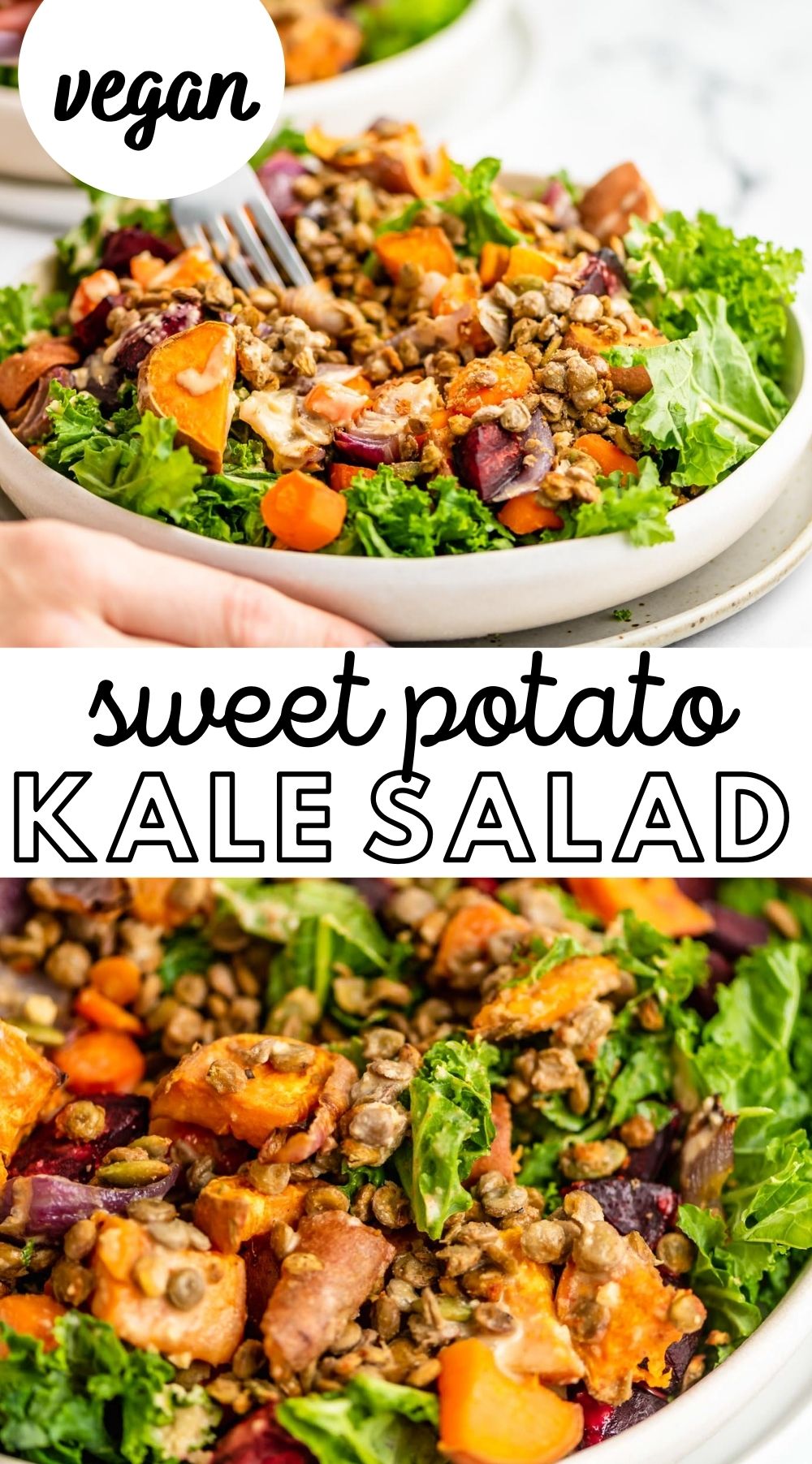 Roasted Sweet Potato Kale Salad - Running on Real Food