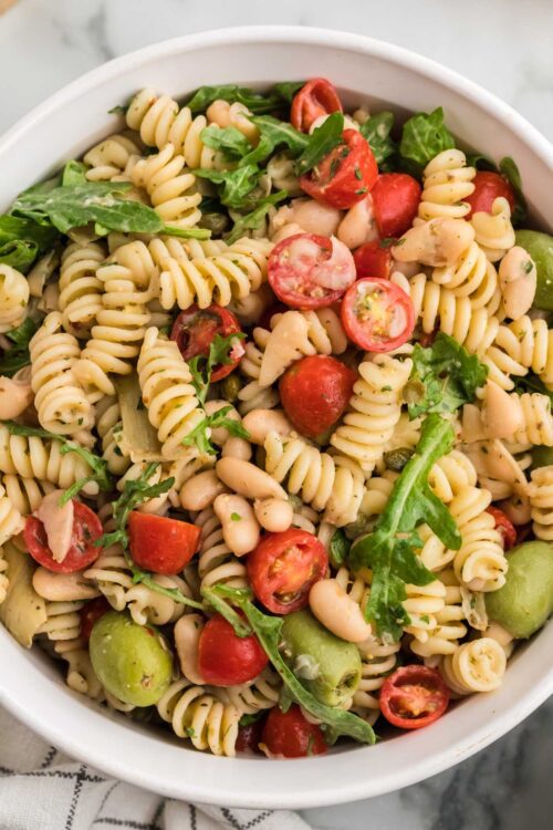 Cold Zesty Italian Pasta Salad Recipe | Vegetarian & Easy to Make!