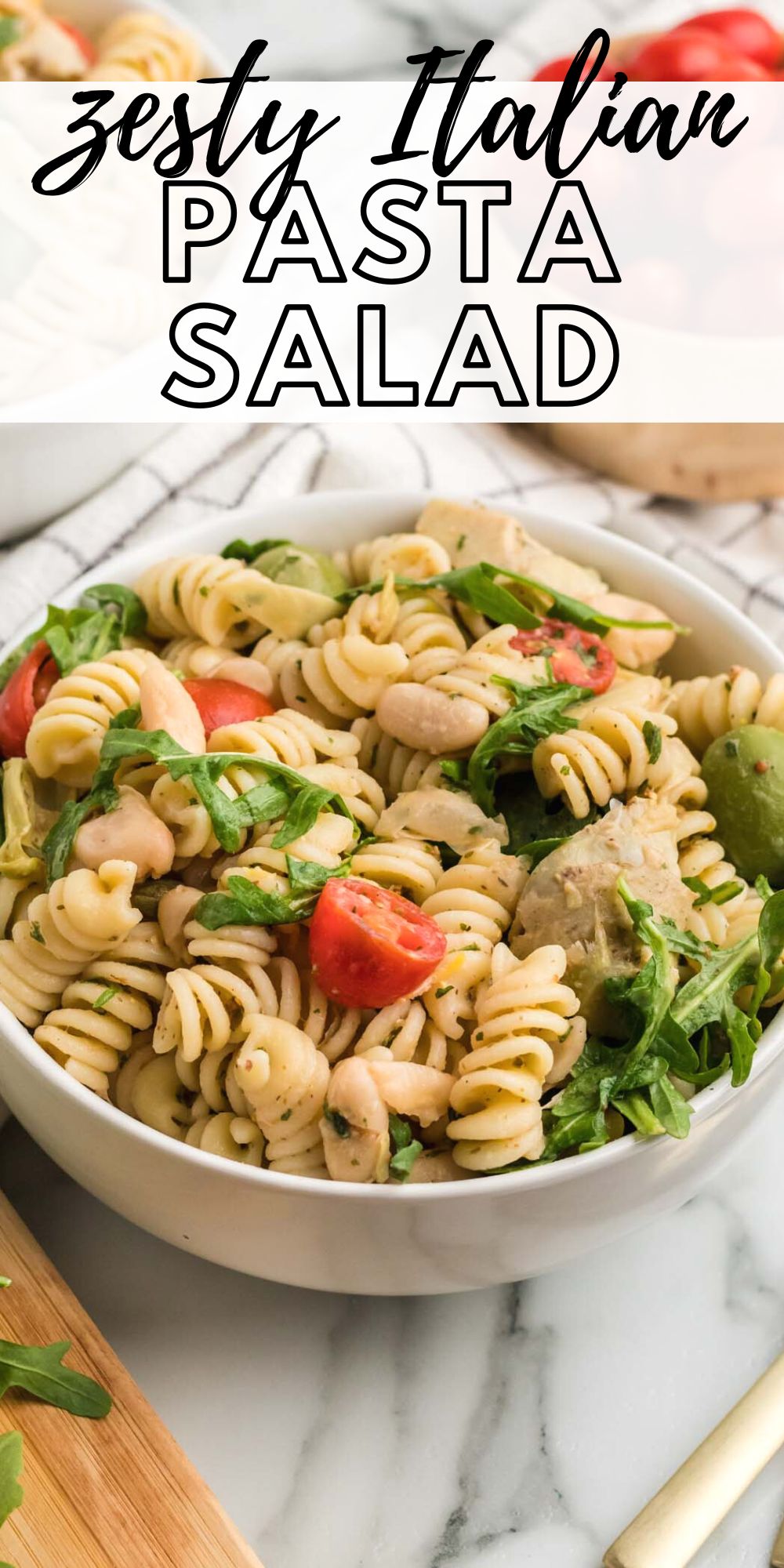 Vegan Zesty Italian Pasta Salad - Running on Real Food