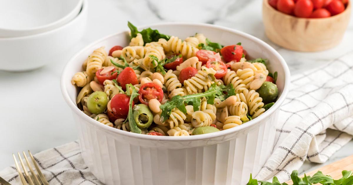 Cold Zesty Italian Pasta Salad Recipe | Vegetarian & Easy to Make!