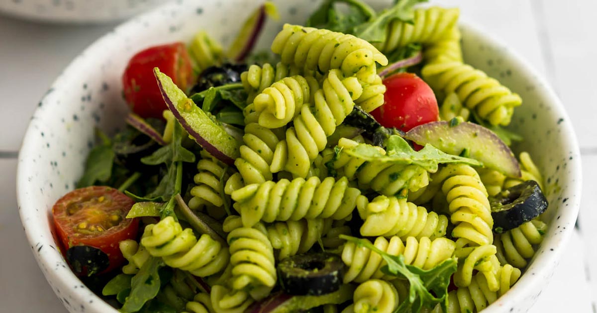 Simple Cold Pesto Pasta Salad | Healthy, Vegan & Perfect for Summer!